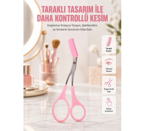 Mini Taraklı Kaş Düzeltici – Hassas Şekillendirme ve Taşınabilir Tasarım