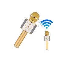 Bluetooth Hoparlör USB AUX SD Kart Kaoroke Mikrofon Uzun Pil Ömrü