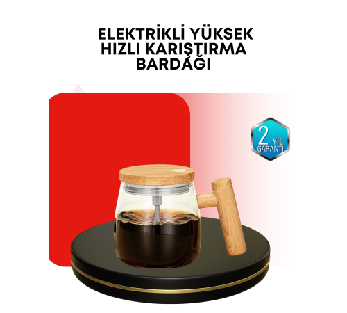 IP6 Su Geçirmez Şarjlı Kupa – 3D Karıştırma, Sabit Sıcaklık, 400 ml