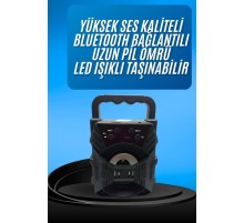 Işıklı Bluetooth Hoparlör Ses Bombası Taşınabilir Yüksek Ses Kaliteli Radyo Özelliği