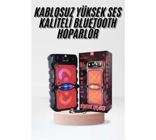 Taşınabilir Kablosuz Bluetooth Hoparlör Uzun Pil Ömrü Led Işıklı