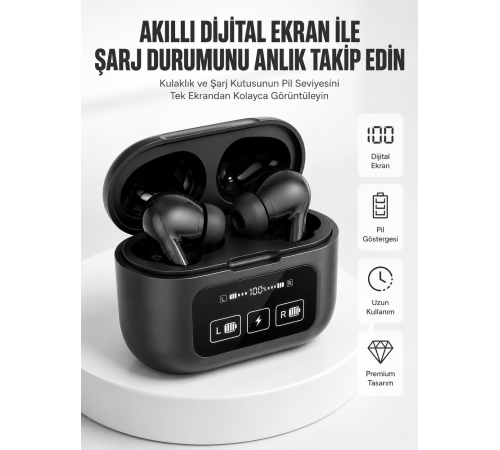 Kablosuz Bluetooth Kulaklık Pro Yeni Nesil Dokunmatik Kontrol