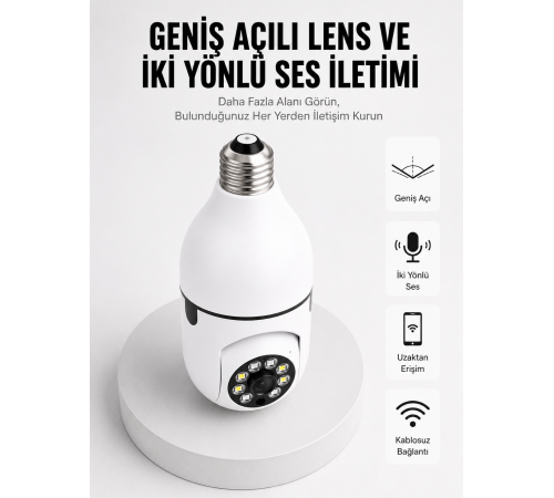 Akıllı Güvenlik Kamerası Full HD Görüntü ve Gece Görüş Özellikli Yeni Nesil