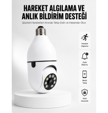 Hareket Algılamalı Kablosuz Akıllı Ev Güvenlik Kamerası Yeni Nesil