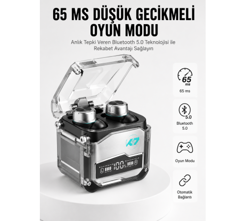 Kulaklığı Yeni Mekanik Kablosuz Kulaklık İos Android Uyumlu