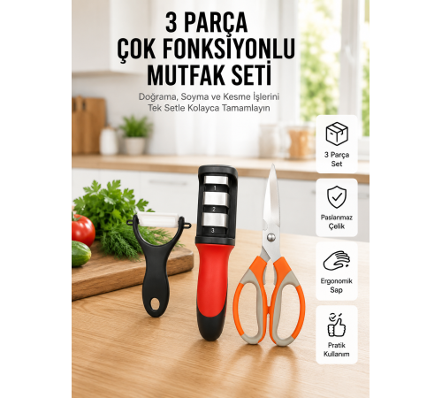 Çok Fonksiyonlu Mutfak Makas Seti –Pratik Mutfak Yardımcısı Yeni Nesil