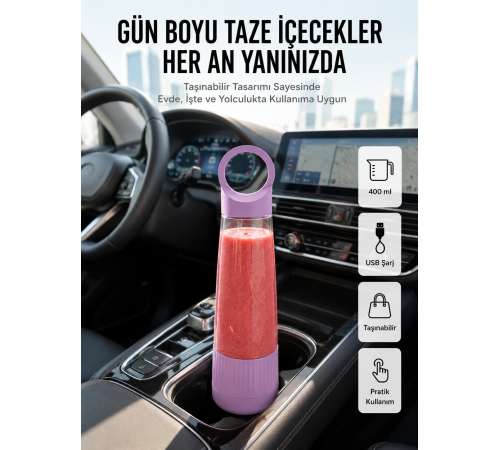 Sağlıklı Yaşam İçin 400 ml Taşınabilir Blender