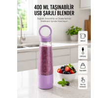 Kompakt Tasarımlı USB Şarjlı Smoothie Blender