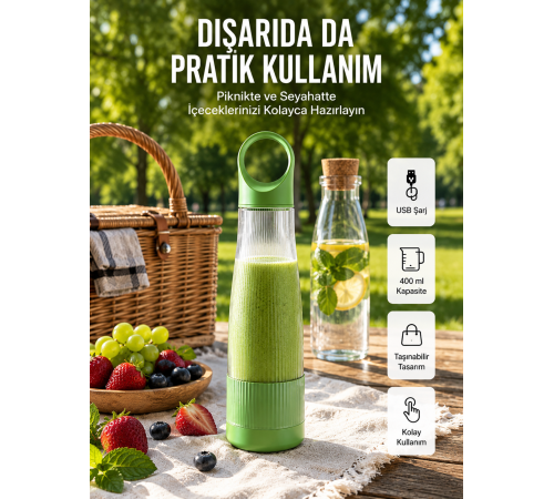 Tek Kişilik İçecekler İçin Hafif ve Taşınabilir Blender