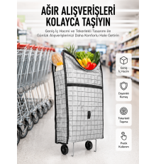 Geniş Hacimli Tekerlekli Pazar Çantası Dayanıklı ve Ergonomik