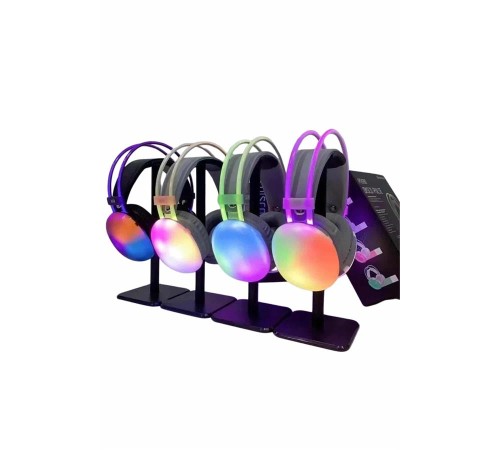RGB Işıklı Yüksek Ses Kaliteli Kablosuz Kulak Üstü Bluetooth Kulaklık