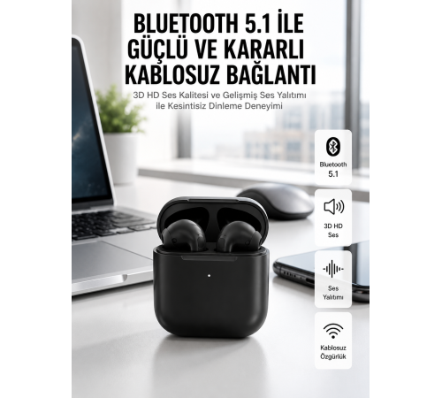 Yeni Nesil Bluetooth Kulaklık İOS Android Uyumlu HD Ses Performansı