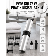 Yeni Nesil Profesyonel Şarjlı Saç Sakal Tıraş Makinesi Ayarlanabilir 4 Taraklı