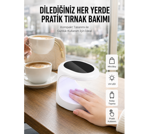 Kalıcı Oje Kurutucu UV Led Teknolojisi Taşınabilir Mini Tırnak Kurutucu