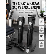 Lazer Epilasyon Öncesi Kısaltma Şarjlı Saç Sakal Tıraş Makinesi Ense Kesme Makinesi