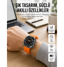 2025 Model Gelişmiş Özellikli Nabız Sensörlü Spor Takibi Yapabilen Titreşimli Saat