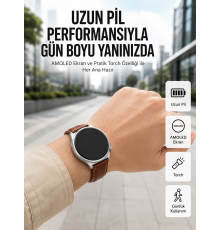 10 Gün Şarj Dayanımı Sunan AMOLED Ekran Akıllı Saat Yeni Nesil