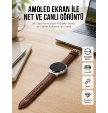 Torch Özellikli AMOLED Ekranlı Akıllı Saat Uzun Pil Yeni Nesil