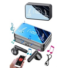 Yeni Nesil Kablosuz Kulaklık Aynalı Powerbank Özellikli Bluetooth Bağlantılı Dijital Göstergeli