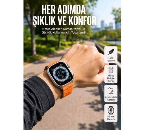 Akıllı Saat Amoled Ekran Bluetooth Bağlantılı Özel Tasarım Unısex