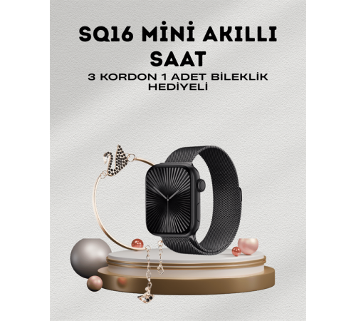 SQ-16 Mini Series 10 – Dokunmatik Akıllı Saat | Kalp Ritmi, SpO2, Uyku Takibi