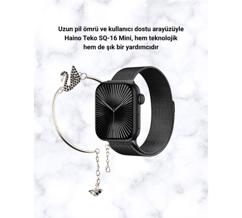 Akıllı Saat SQ-16 Mini Series 10 | Unisex Tasarım, Sağlık ve Spor Takibi