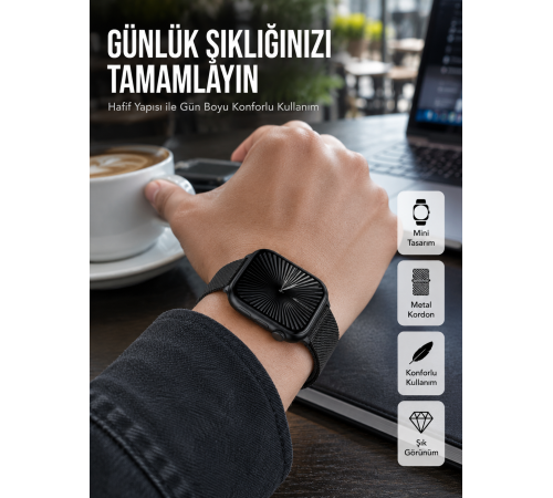 SQ-16 Mini Series 10 – Dokunmatik Akıllı Saat | Kalp Ritmi, SpO2, Uyku Takibi