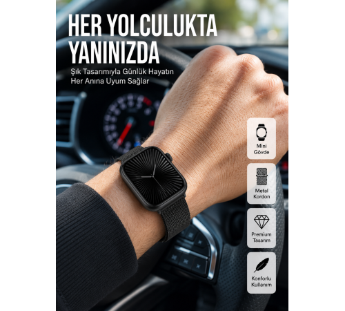 SQ-16 Mini Series 10 Akıllı Saat – 3 Kordon + Hediye Bileklik