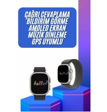 Yeni Nesil 3 Kordonlu Kol Saati 49 MM Amoled Ekran Akıllı Saat