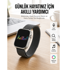 Android ve İOS Uyumlu Uyku ve Sağlık Takibi Yapabilen 3 Kordonlu Akıllı Saat