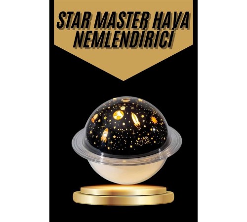Hava Nemlendirici Renk Değiştiren Oda Kokusu Yıldızlı Projektör