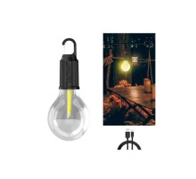 3 Farklı Mod LED'li Şarjlı Asma Kancalı Kamp Lambası Taşınabilir Ampul
