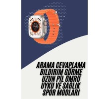 2025 Model Akıllı Saat Çift Kordon Ios Ve Android Arama Cevaplama Sesli Asistan