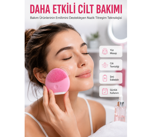 Yüz Makyaj Temizleme Cihazı Yüz Masaj Aleti Cilt Bakım Aleti