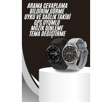 Akıllı Saat Bluetooth Bağlantılı Yuvarlak Ekran Plastik Kordonlu