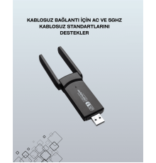 Realtek Chipsetli 5G Destekli Yüksek Hızlı Ağ Adaptörü