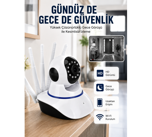 Güvenlik Kamerası Antenli Gece Görüşlü Sensörlü Harekete Duyarlı Yeni Nesil