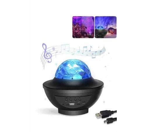 Masa ve Gece Lambası Renkli Projektör Işıklı Disko Topu Bluetooth Hoparlör
