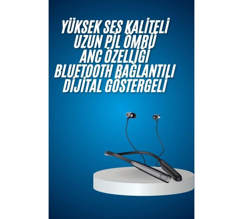 Bluetooth Kulaklık Şarj Göstergeli 100 Saat Şarj Kapasiteli Sporcu Kulaklık