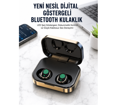 2025 Model Bluetooth Kulaklık Telefon Şarj Edebilen Çağrı Cevaplama Dijital Göstergeli