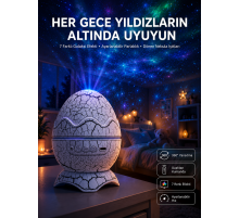 Yumurta Görünümlü Masa ve Gece Lambası Renk Değiştirebilen Projektör