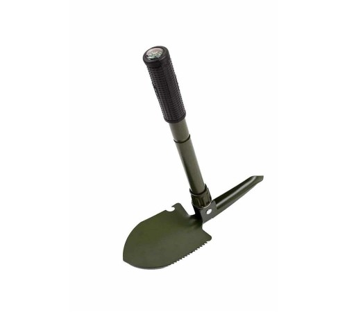 Pusulalı Katlanabilen Portatif Çantalı Mini Kazma Kürek Seti