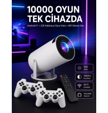 4K Wireless Çift Kollu Kumandalı Oyun Projeksiyonu Retro Video Oyunu Yeni Nesil