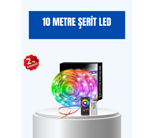 Sese Duyarlı 10M Smart Şerit Led IOS Android Kontrollü RGB Işık