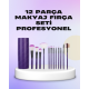12 Parça Yumuşak Kıllı Makyaj Fırçası Seti Yüz ve Göz Makyajına Uygun Profesyonel Kullanım