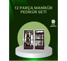 12 Parçalık Özel Deri Çantalı Kişisel Bakım Seti