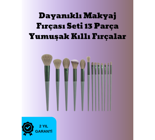 13'lü Fiber Kıllı Yumuşak Makyaj Fırçası Seti Taşınabilir ve Ergonomik Tasarım