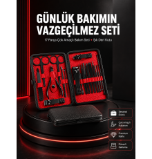 17 Parçalık Profesyonel Manikür Seti – Paslanmaz Çelik Yeni Nesil