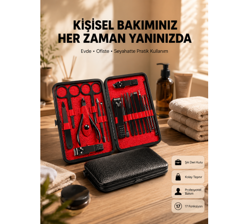 Profesyonel Paslanmaz Çelik Manikür & Pedikür Seti Yeni Nesil