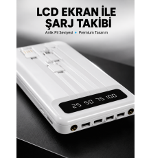20.000mAh Taşınabilir Powerbank PD Teknolojili Çift USB Çıkışlı Yeni Nesil